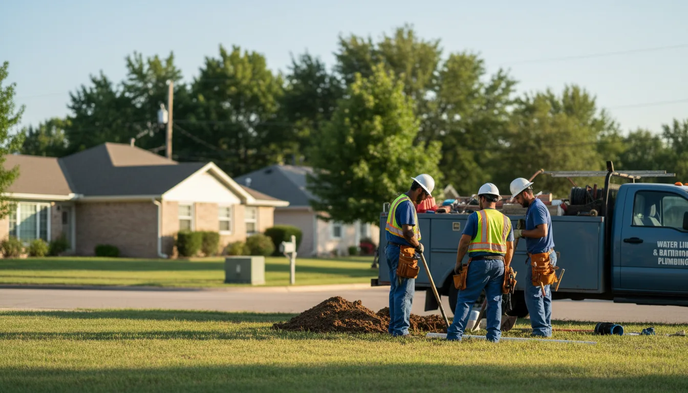 Residential water line and bathroom plumbing service in Belmont, CA